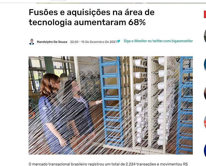 Fuses e aquisies na rea de tecnologia aumentaram 68%